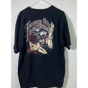 Mens Panama City Beach Florida 2015 Motorcycle‎ Week Tee Black Pin Up Girl XL